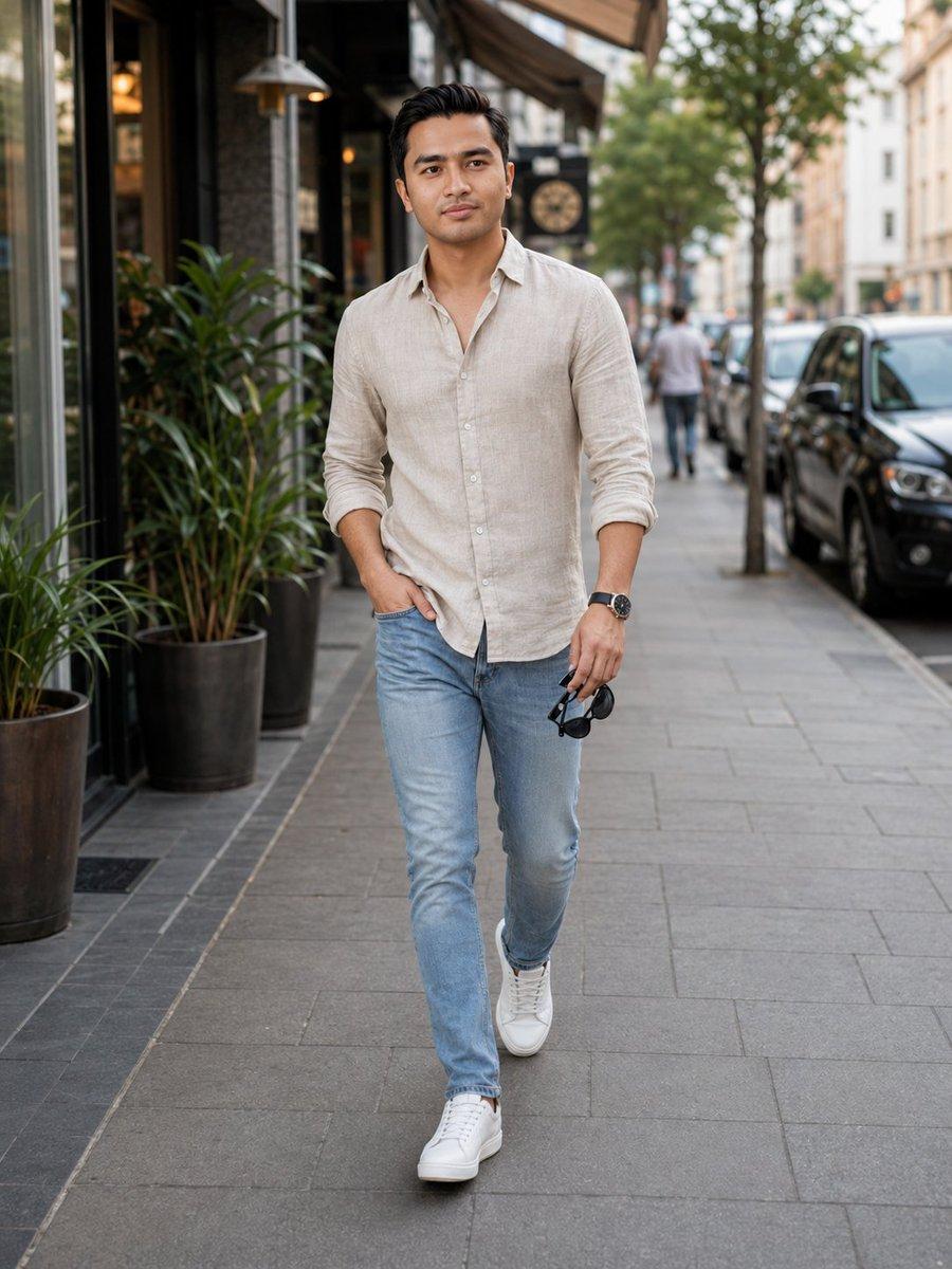 Urban Male Fashion Editorial - AI image template preview