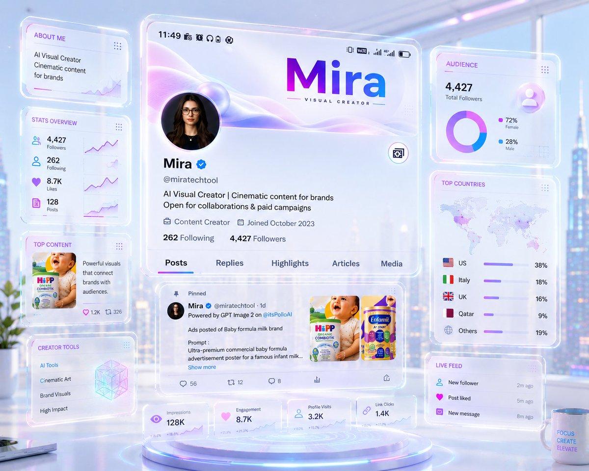 Futuristic Holographic Dashboard - AI image template preview