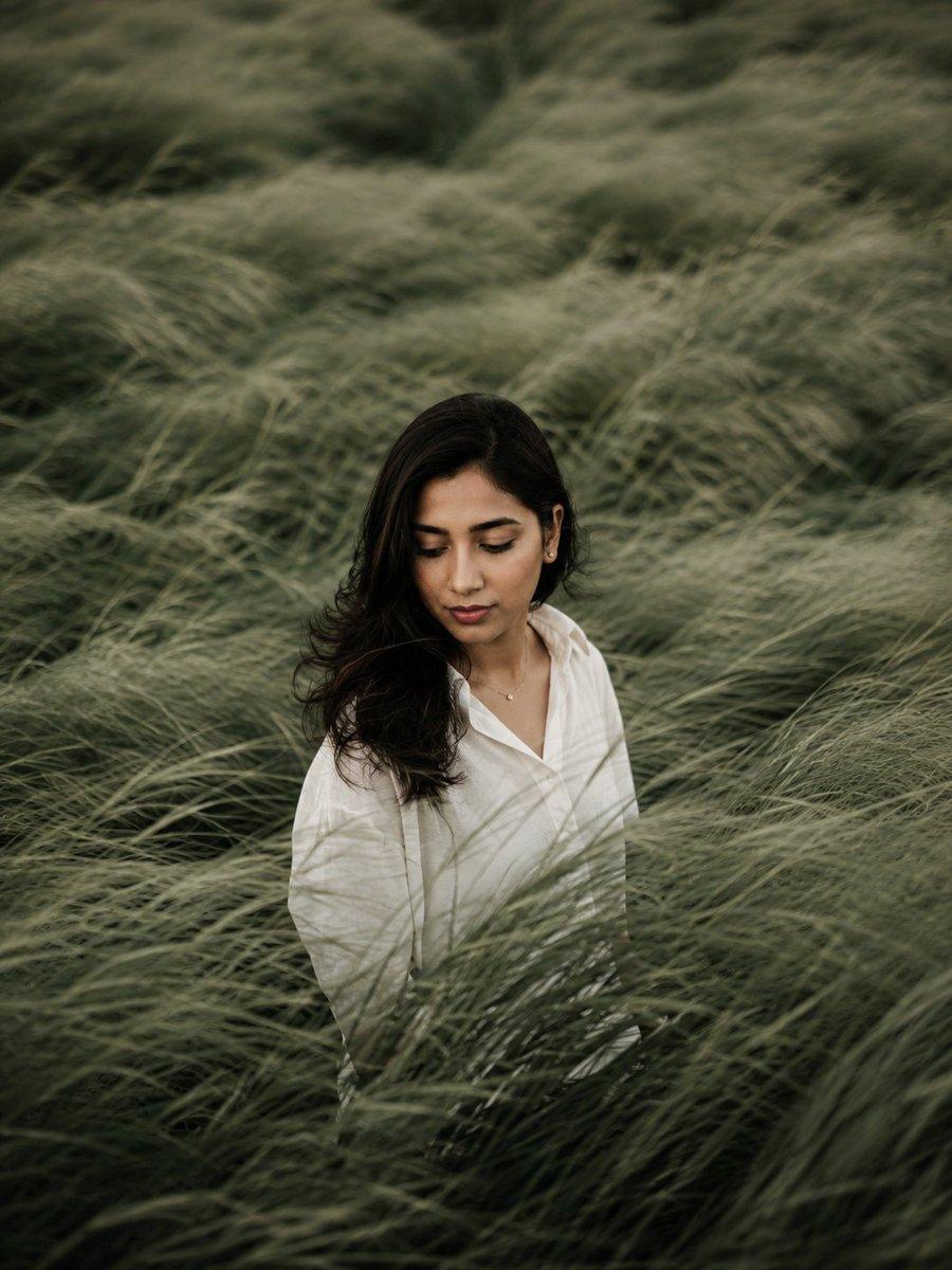 Introspective Sage Field Portrait - AI image template preview