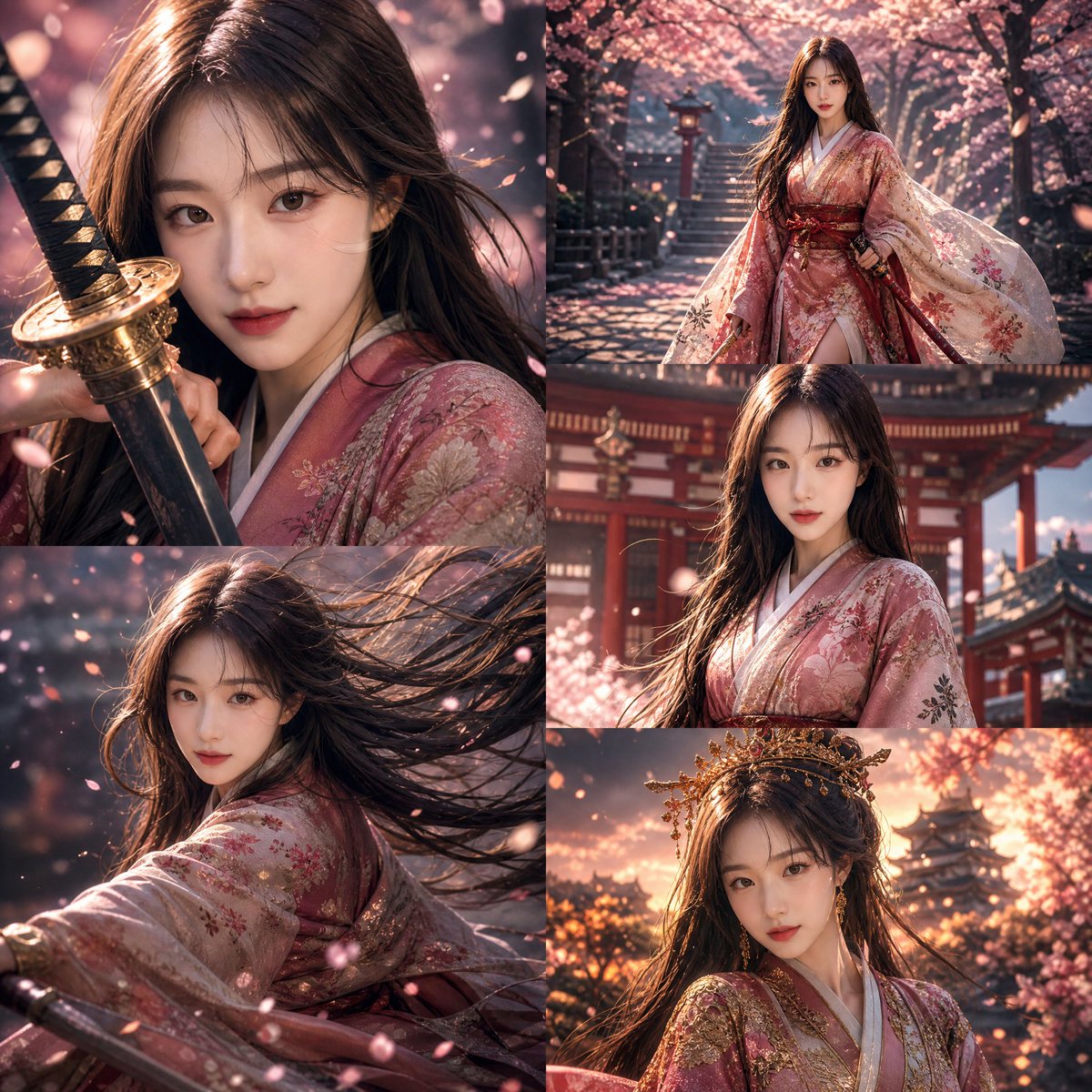 Anime Warrior Princess Editorial - AI image template preview