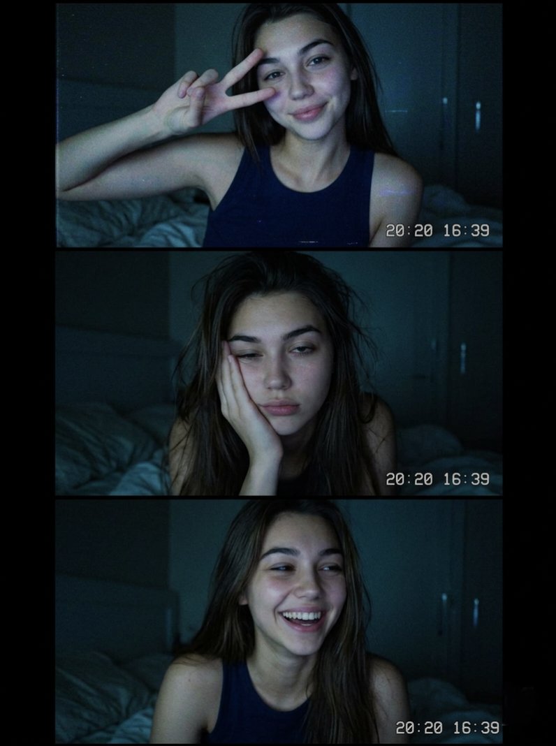 Vintage Webcam Photo Collage - AI image template preview