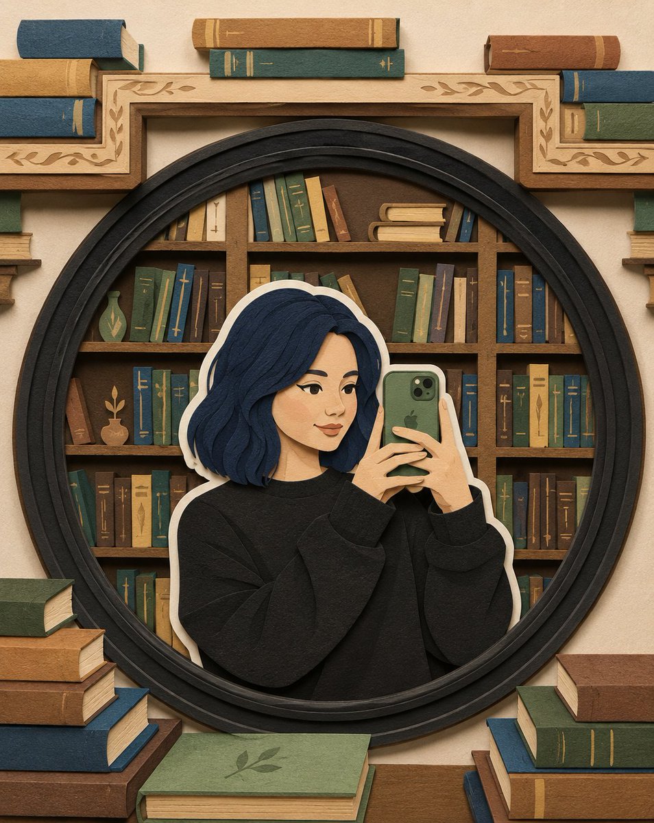 Layered Paper-Cut Character Illustration - AI image template preview