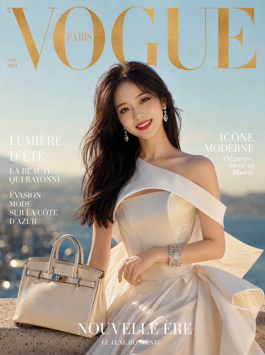 Surrealist Luxury Vogue Cover - AI image template preview