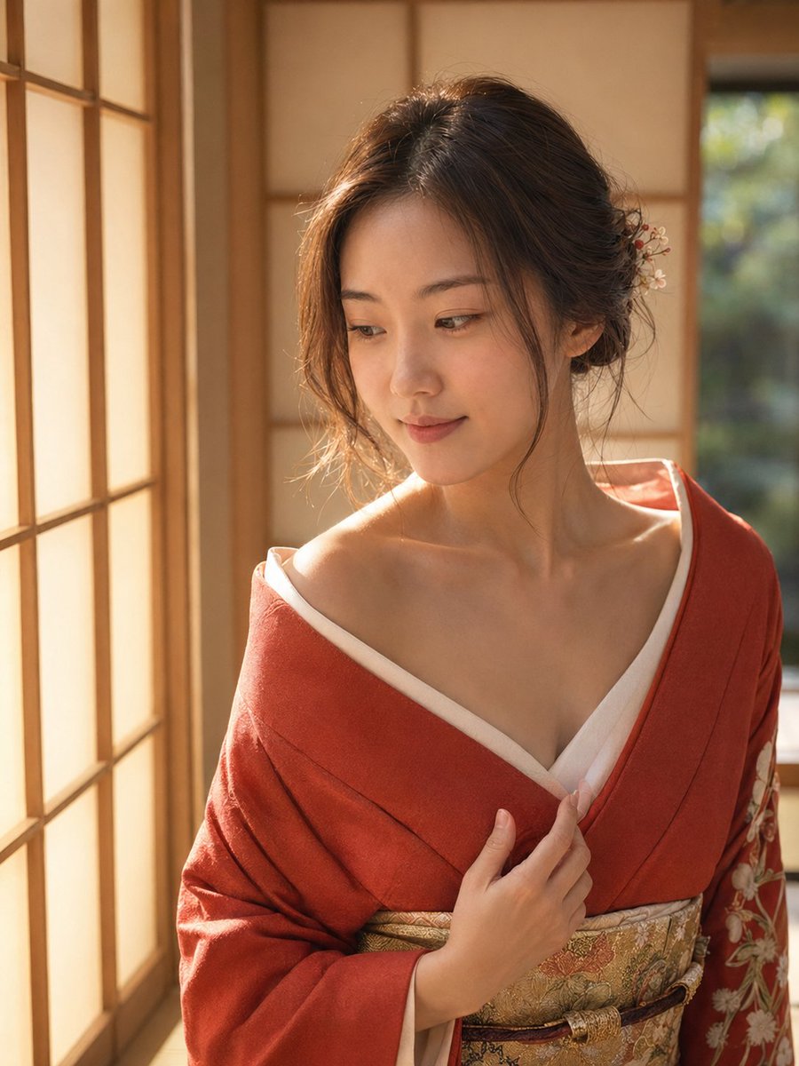 Professional Japanese Kimono Studio Shoot - AI image template preview