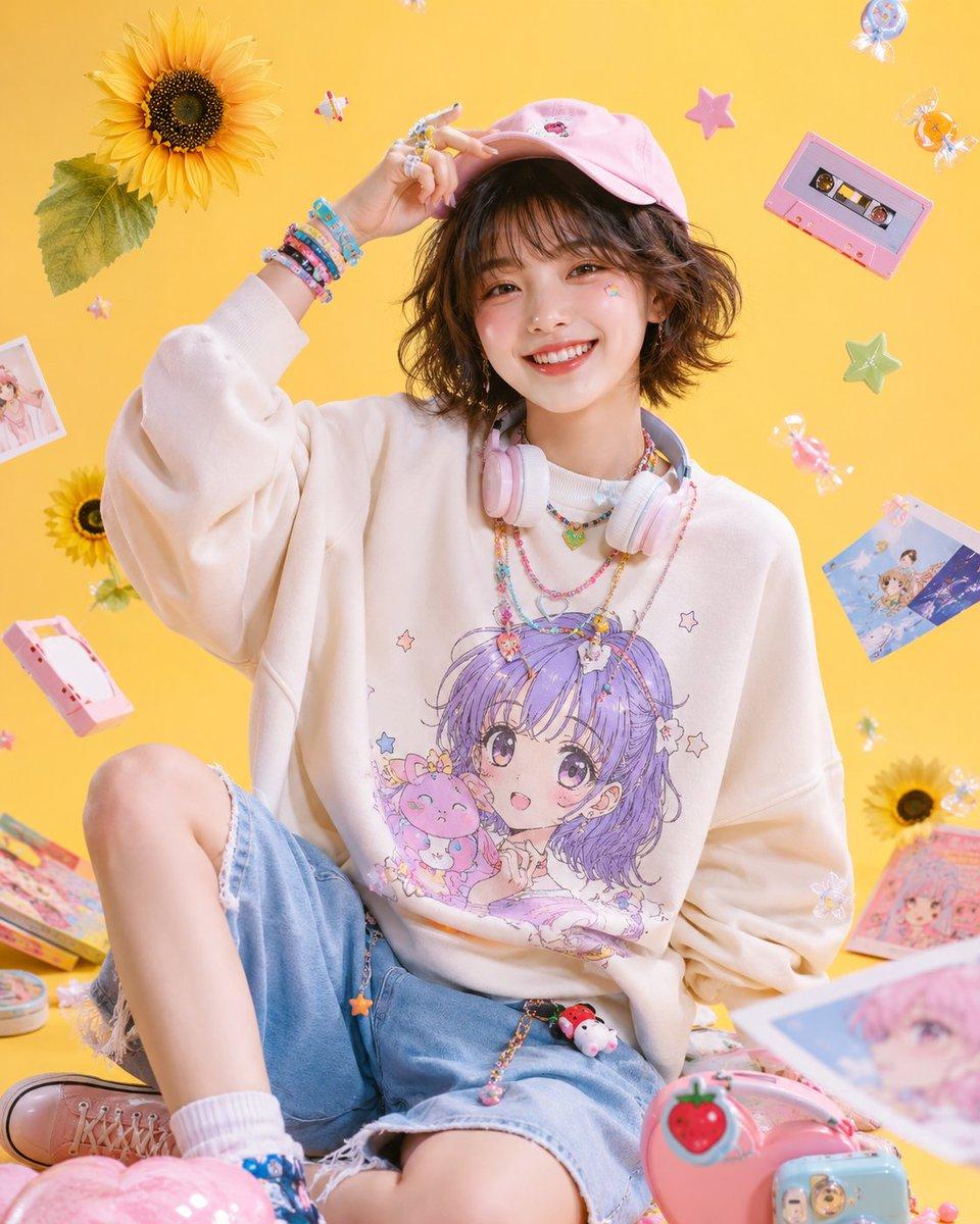 Harajuku Kawaii Fashion Editorial - AI image template preview