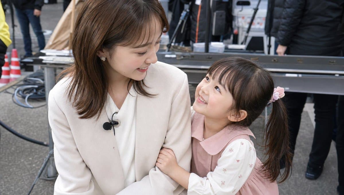 Candid TV Announcer Family Moment - AI image template preview