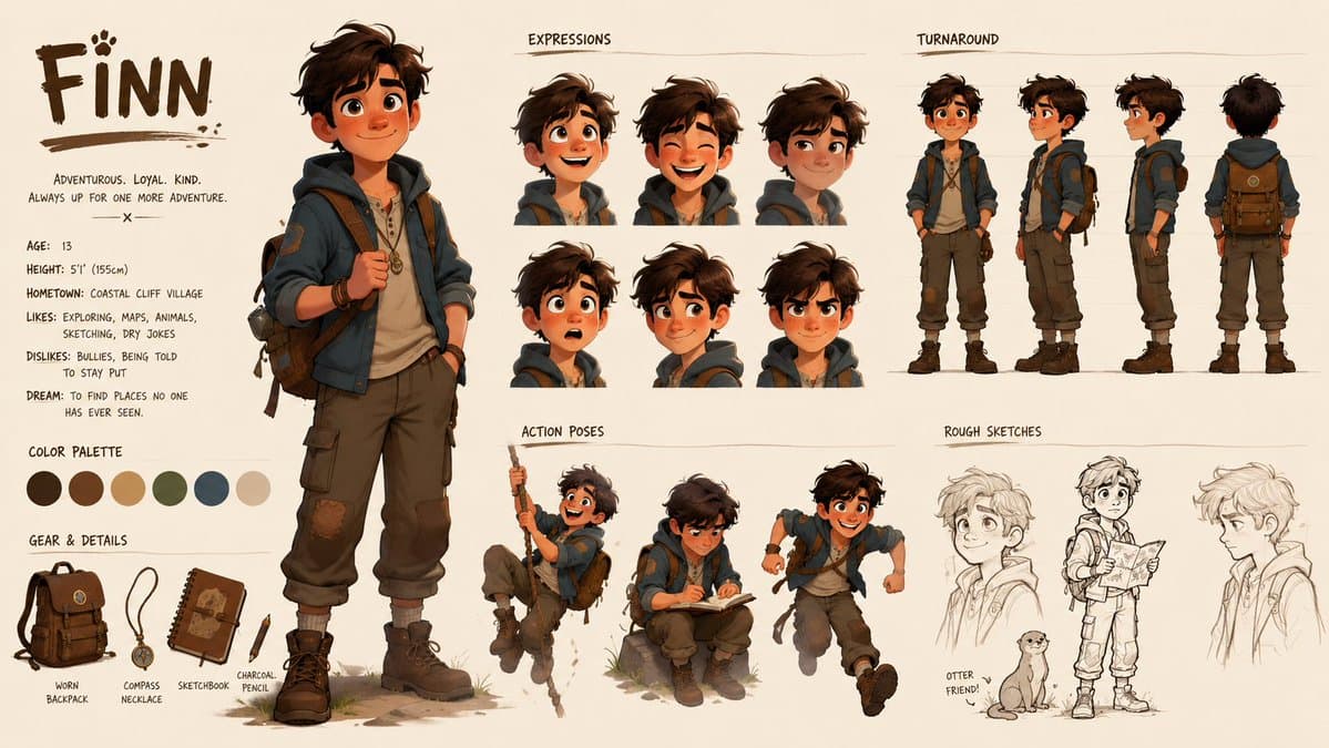 Character Storyboard Generator - AI image template preview