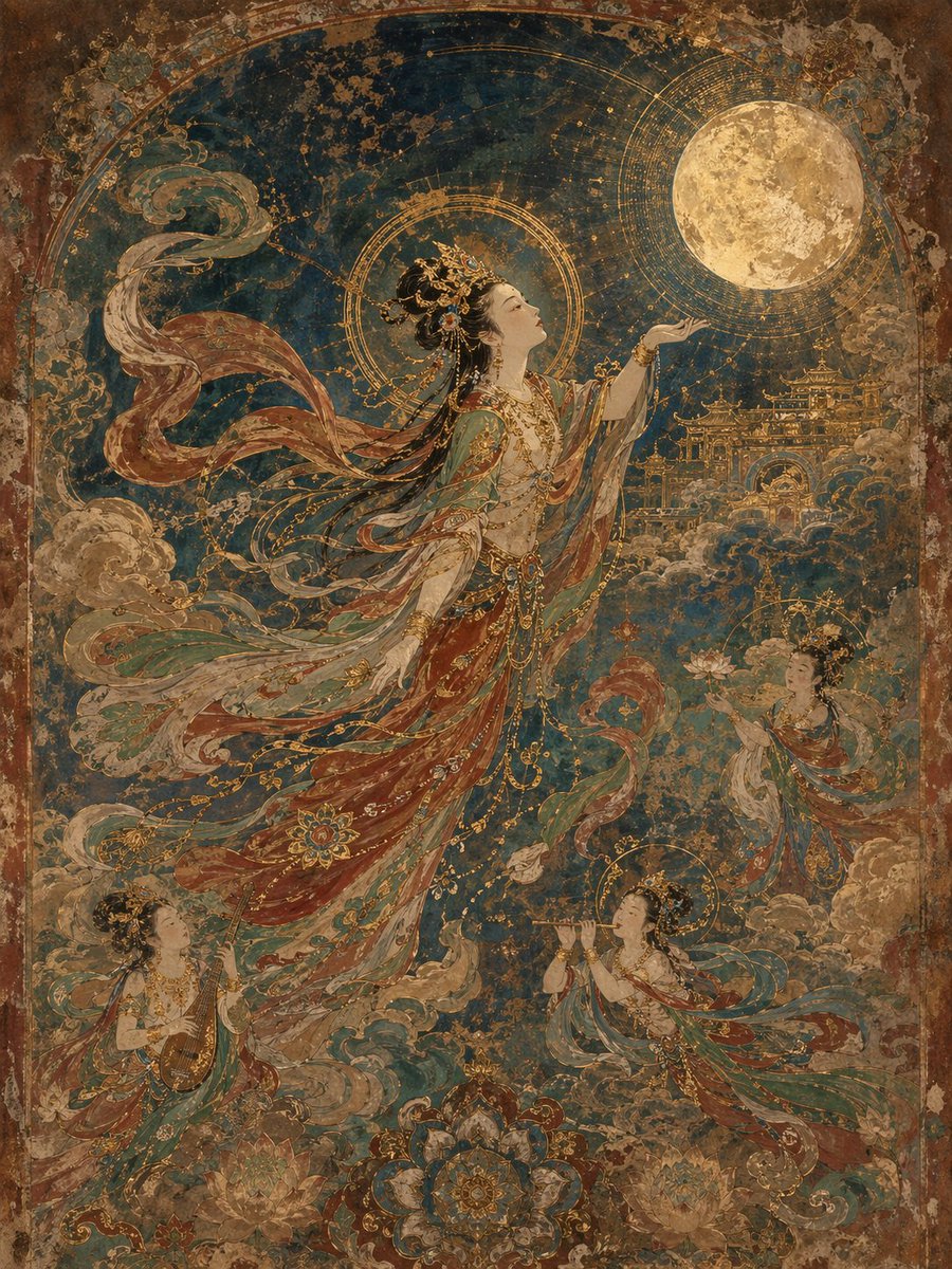 Dunhuang Mural Artistic Template - AI image template preview