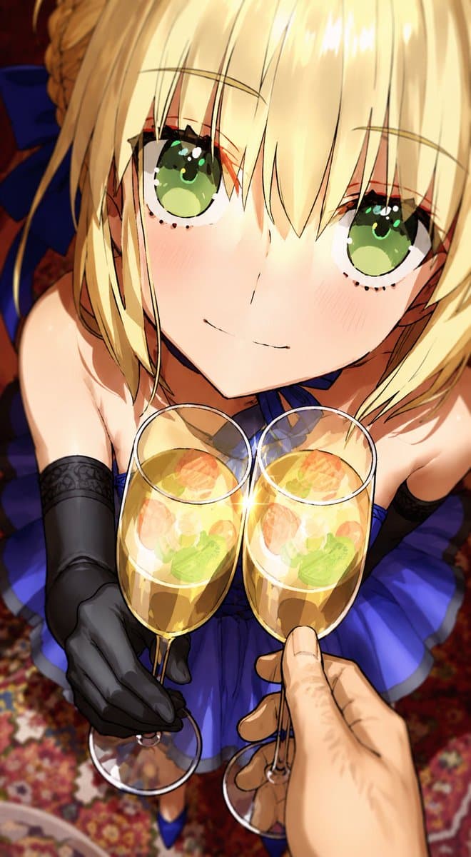 Anime Champagne Toast POV - AI image template preview