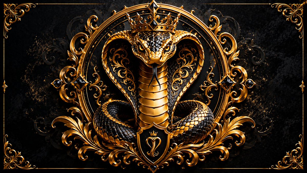 Royal Golden Cobra Emblem - AI image template preview