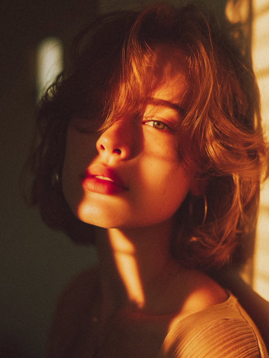 Cinematic Golden Hour Portrait - AI image template preview