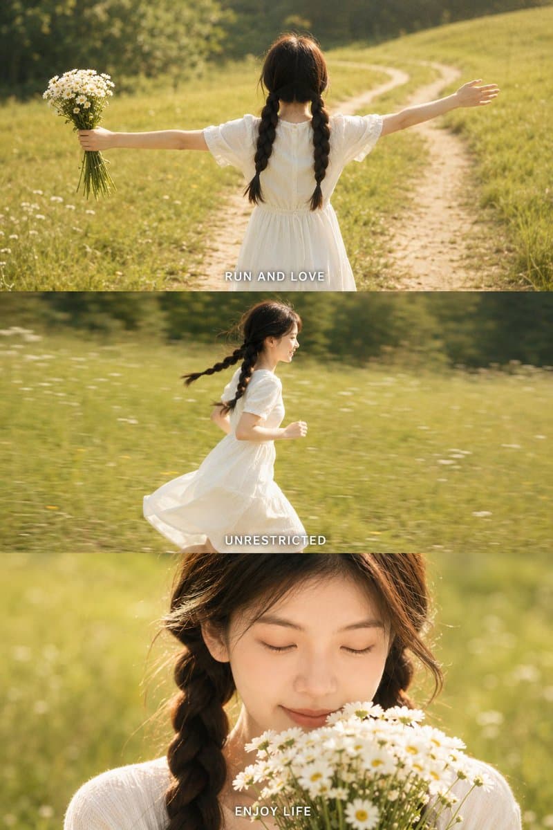 Cinematic Summer Film Collage - AI image template preview