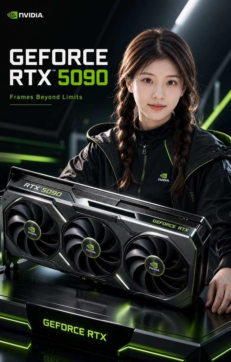 NVIDIA RTX 5090 Ad Poster - AI image template preview