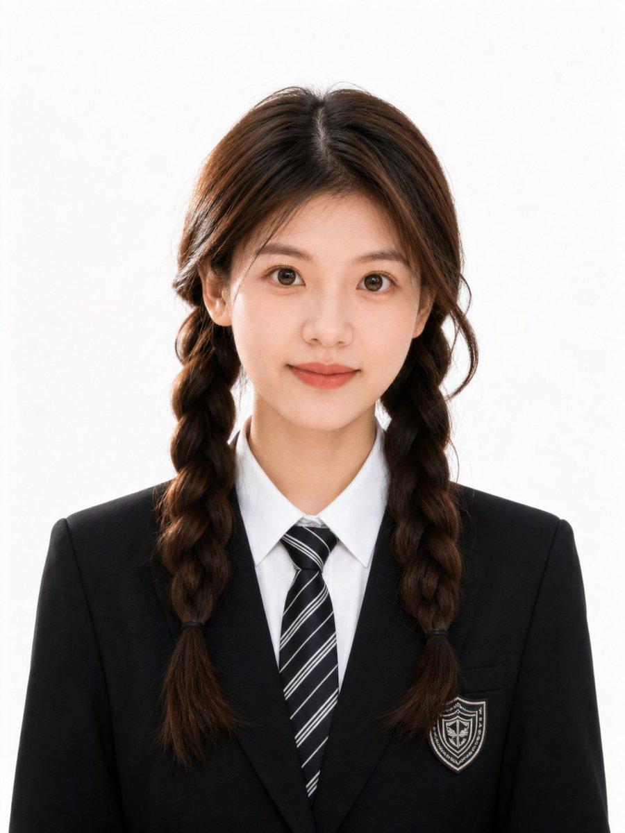 Polished Academic Student ID Portrait - AI image template preview