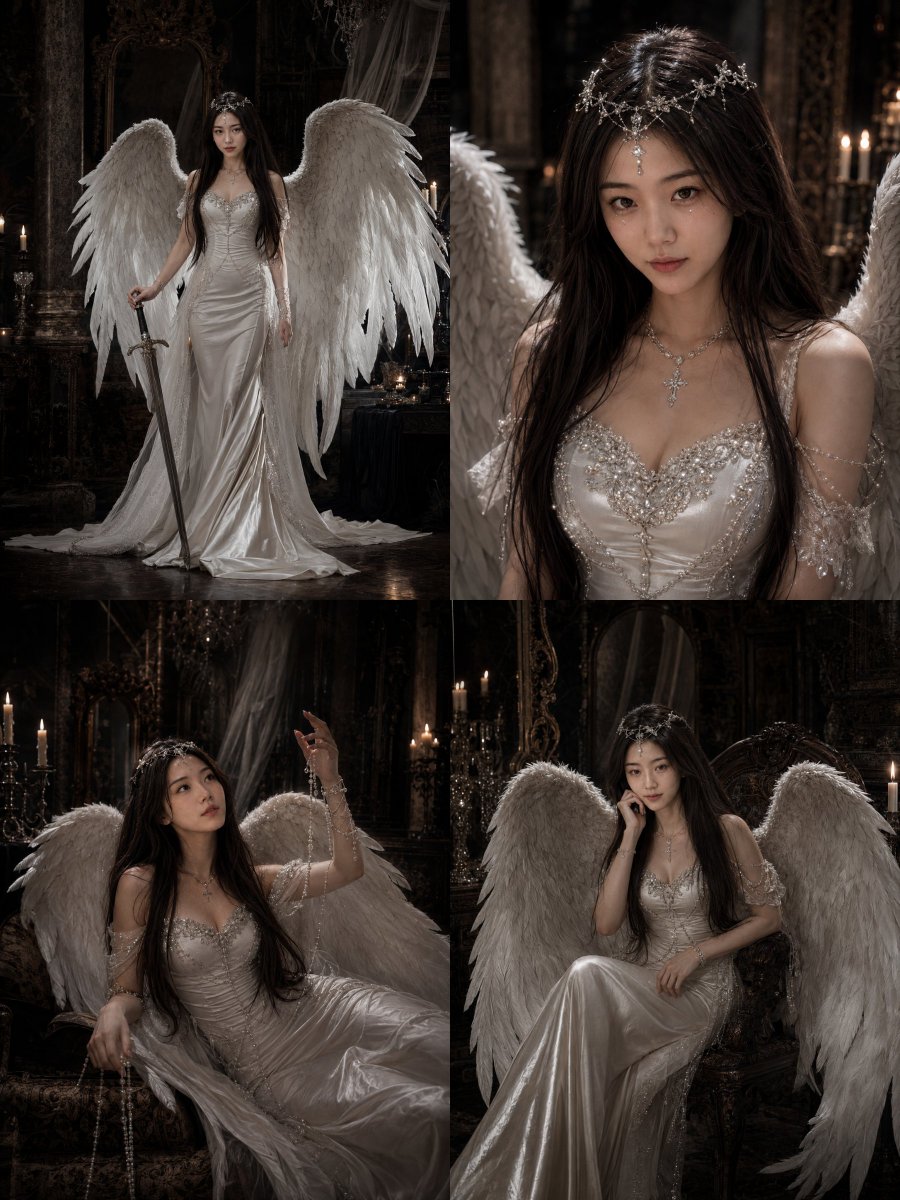 Gothic Angel Studio Portrait - AI image template preview