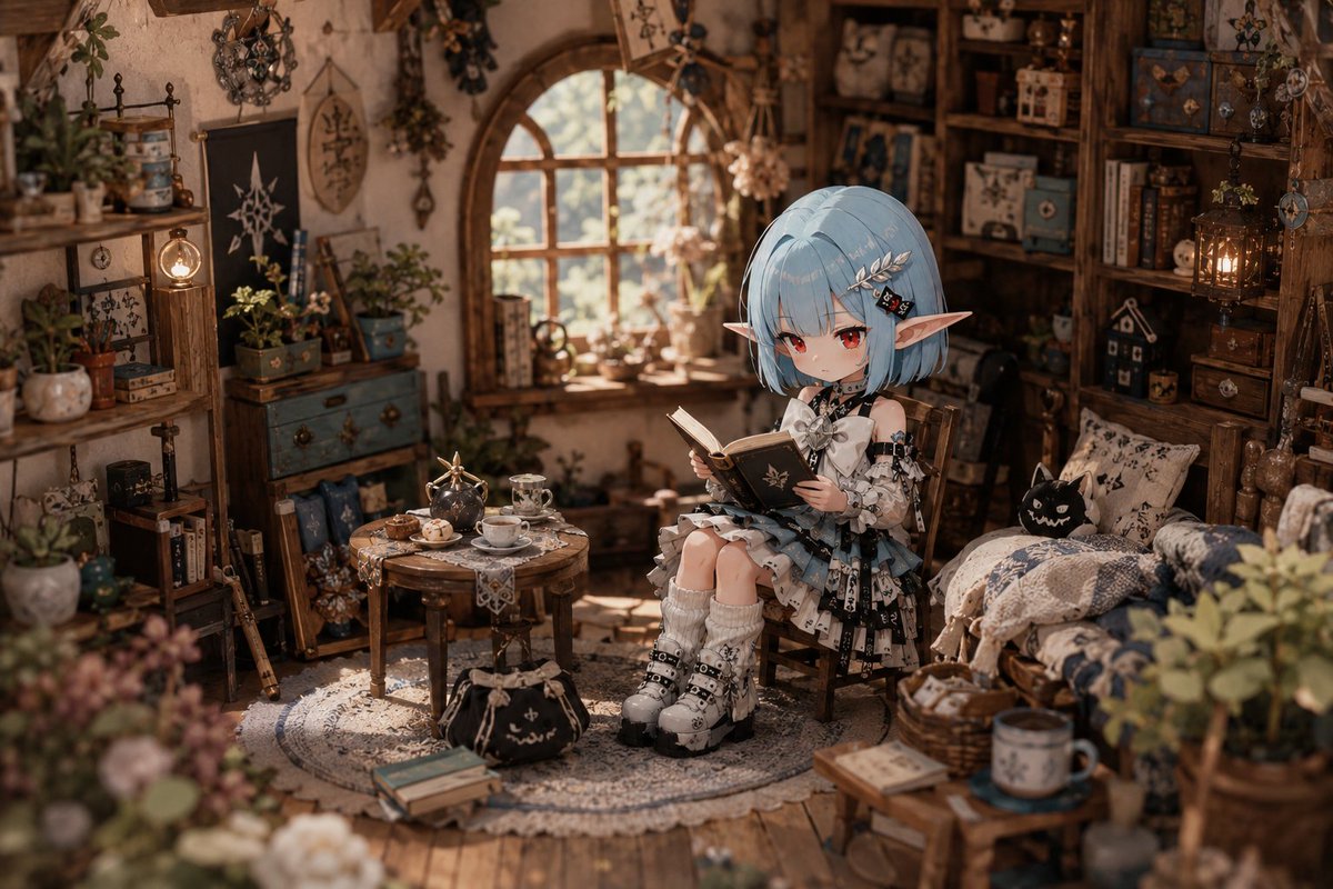 Deformed Miniature Character World - AI image template preview
