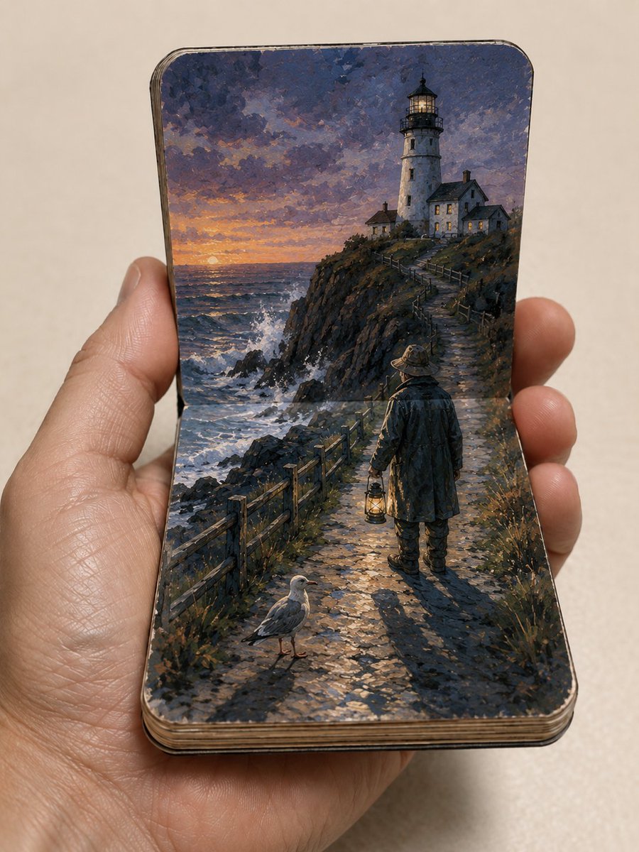 Miniature Paper Theater Sketchbook - AI image template preview