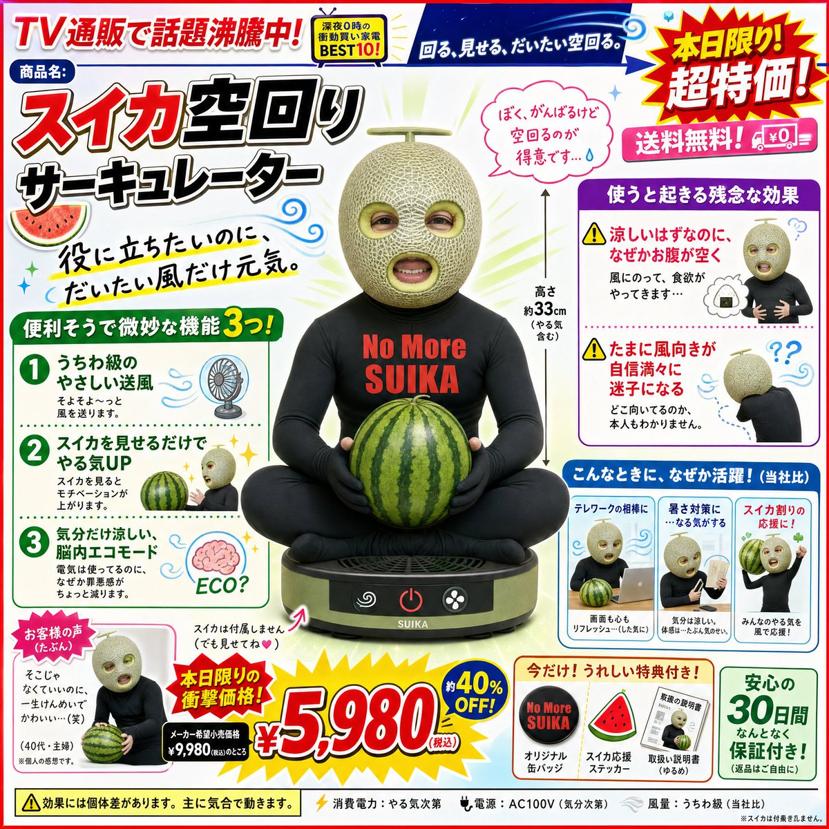 Funny Character-Based Appliance Advertisement - AI image template preview