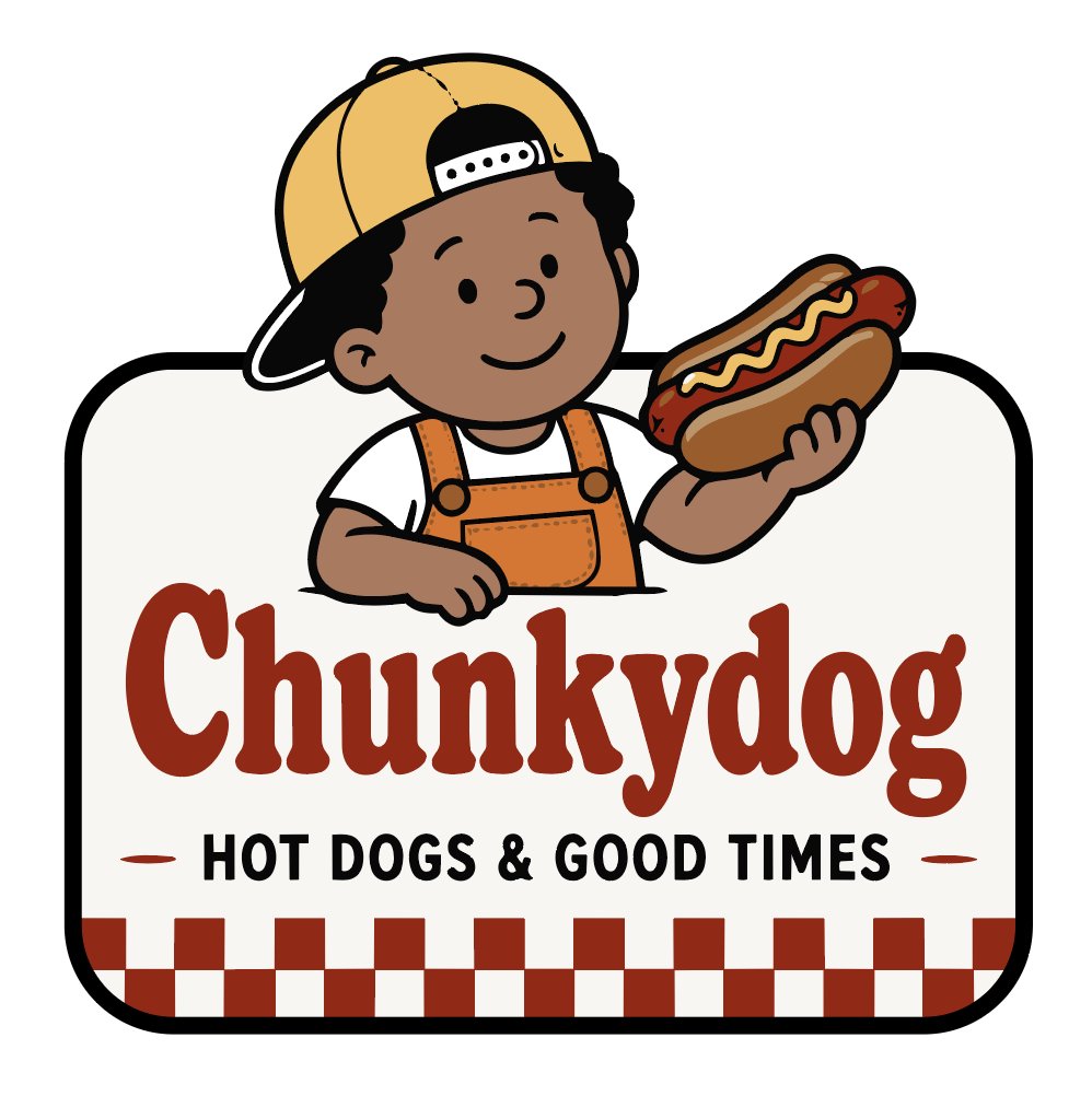 Chunkydog Hot Dog Mascot Logo - AI image template preview