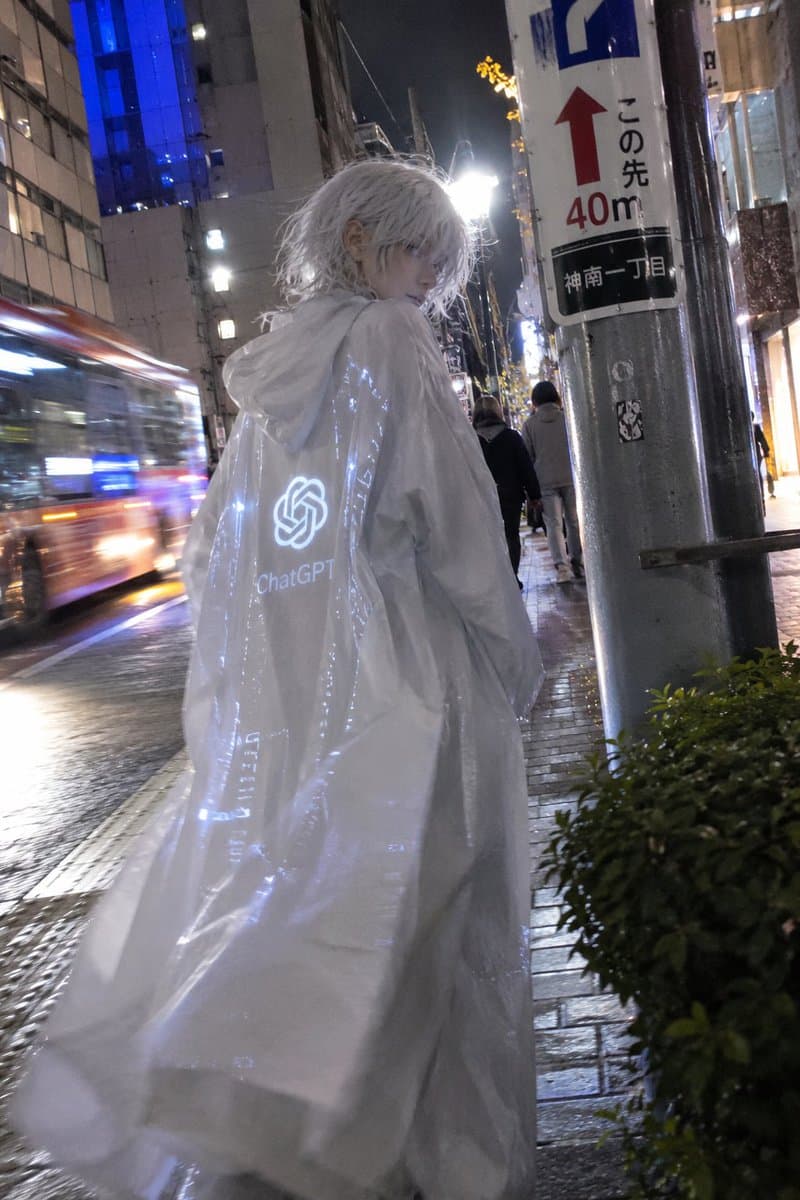 Mystical ChatGPT Raincoat Figure - AI image template preview