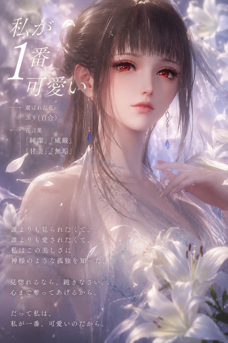 Dreamy Lily Flower-Language Poster - AI image template preview