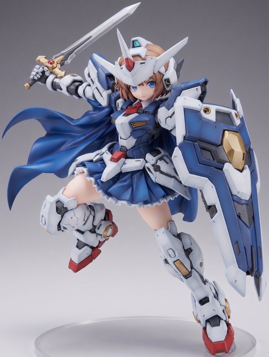 Mecha Girl Figure Product Render - AI image template preview