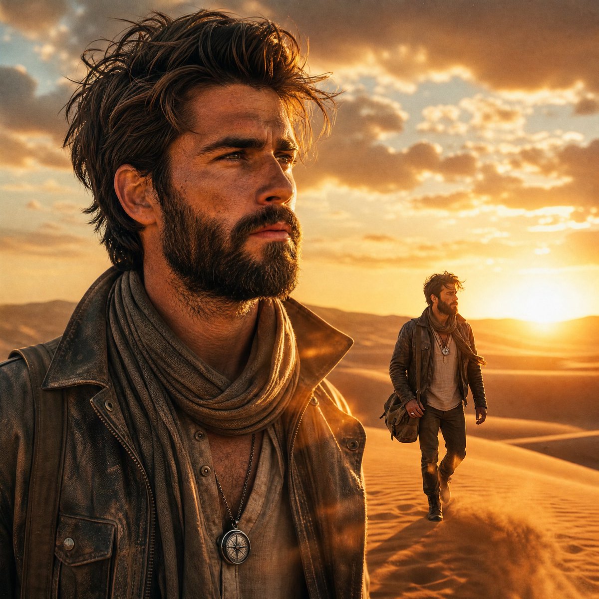 Desert Landscape Heroic Collage - AI image template preview