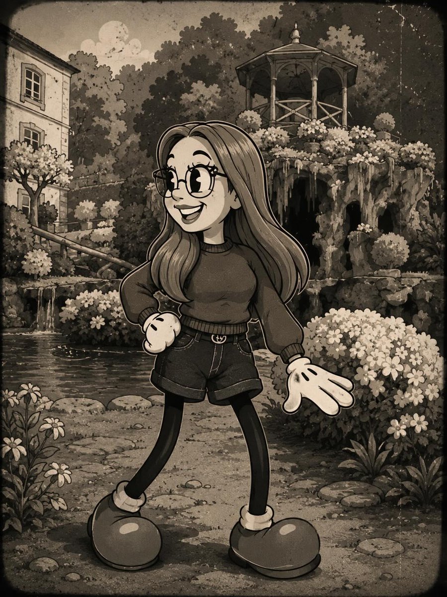 Vintage Rubber Hose Cartoon Transformation - AI image template preview