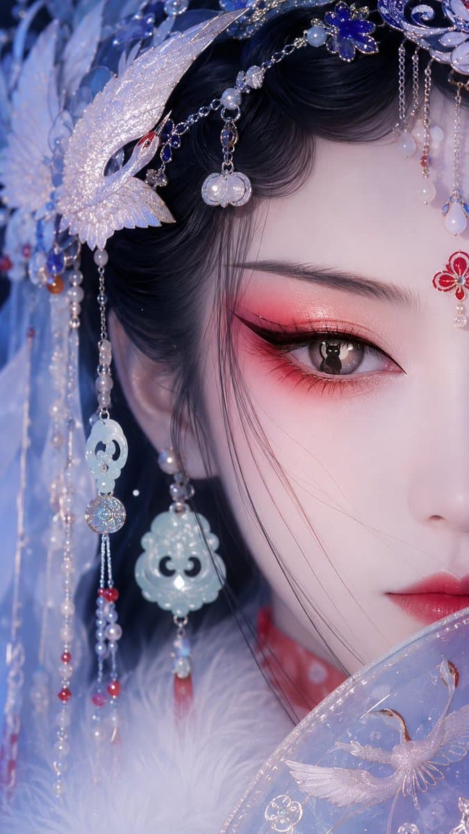 Oriental Opera Beauty Character Redesign - AI image template preview