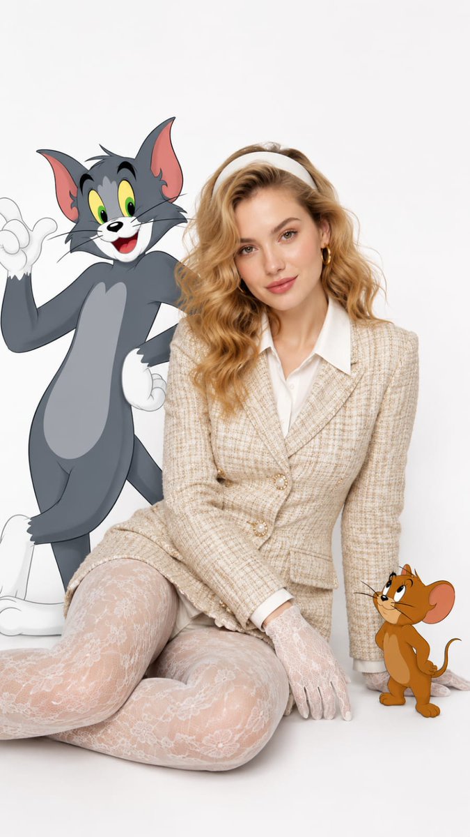 Vintage Fashion with Cartoon Characters - AI image template preview