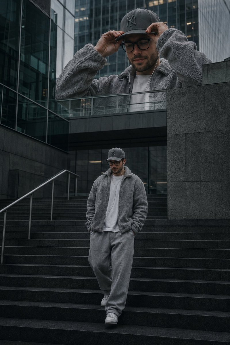Luxury Streetwear Urban Editorial - AI image template preview
