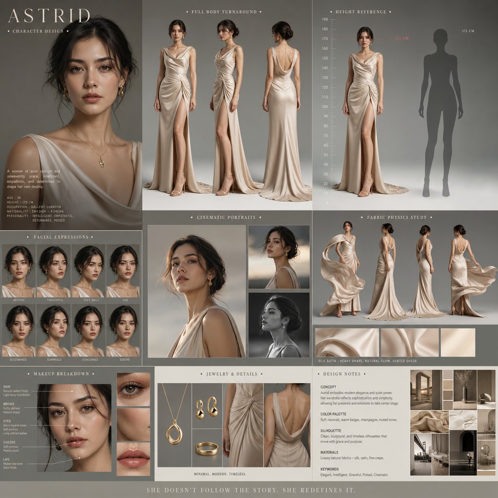 Drama Film Character Design - AI image template preview