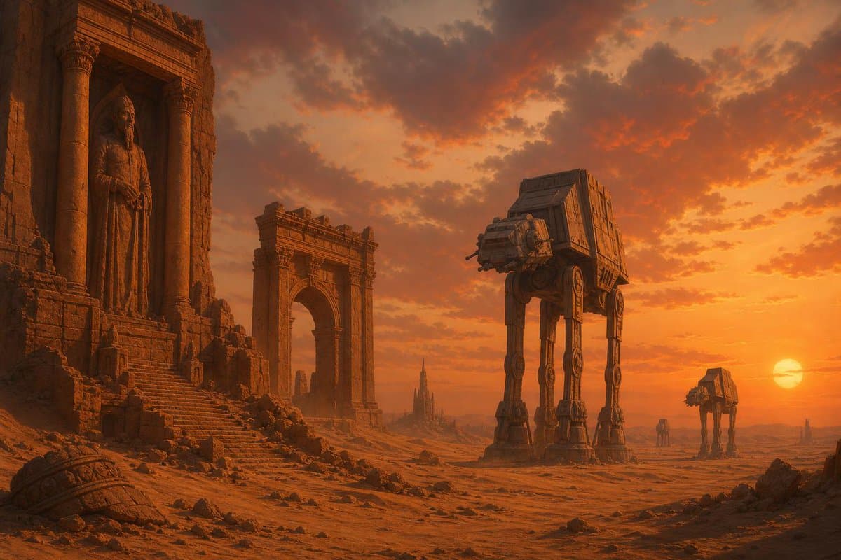 Sci-Fi Ancient Ruins in the Desert preview