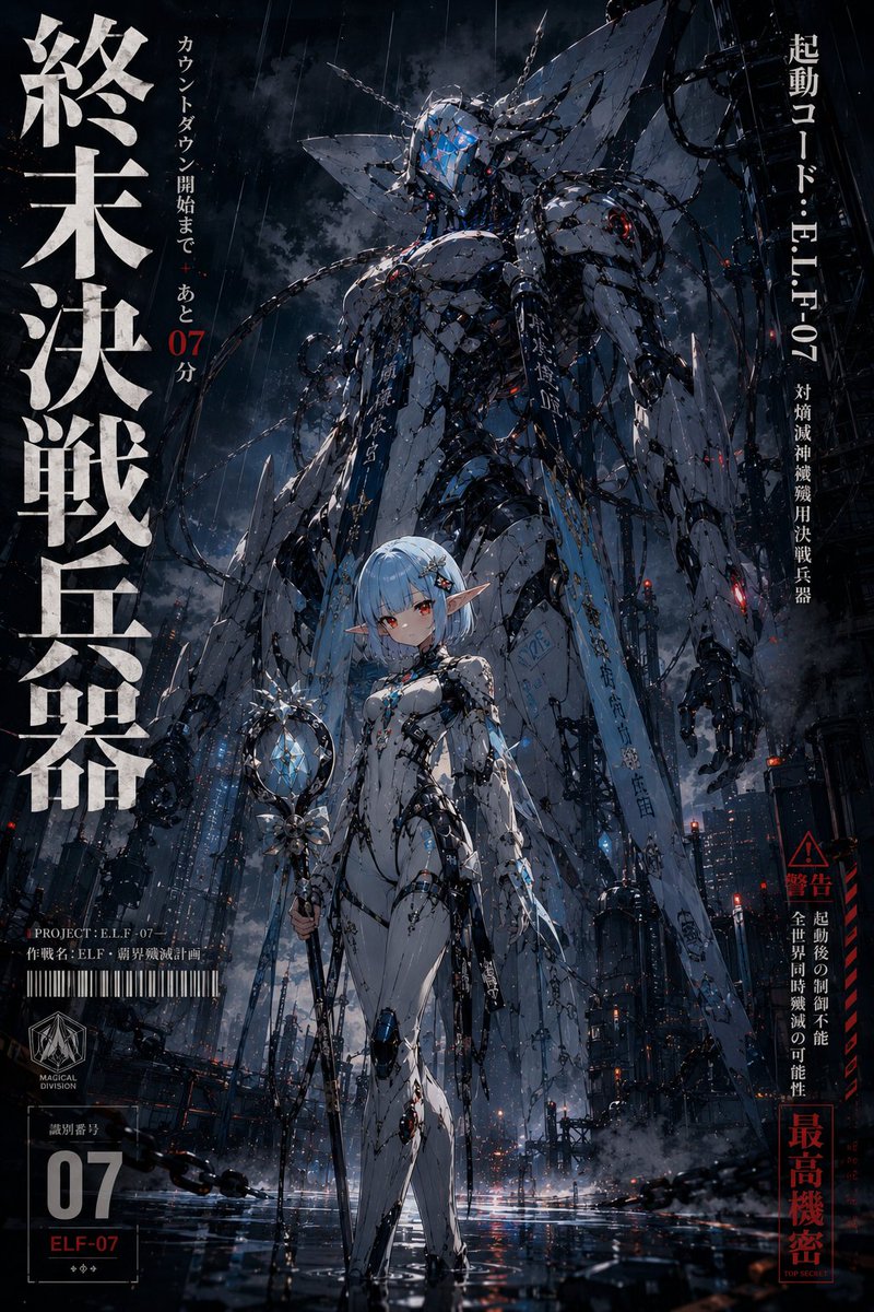 90s Mecha Anime Key Visual - AI image template preview