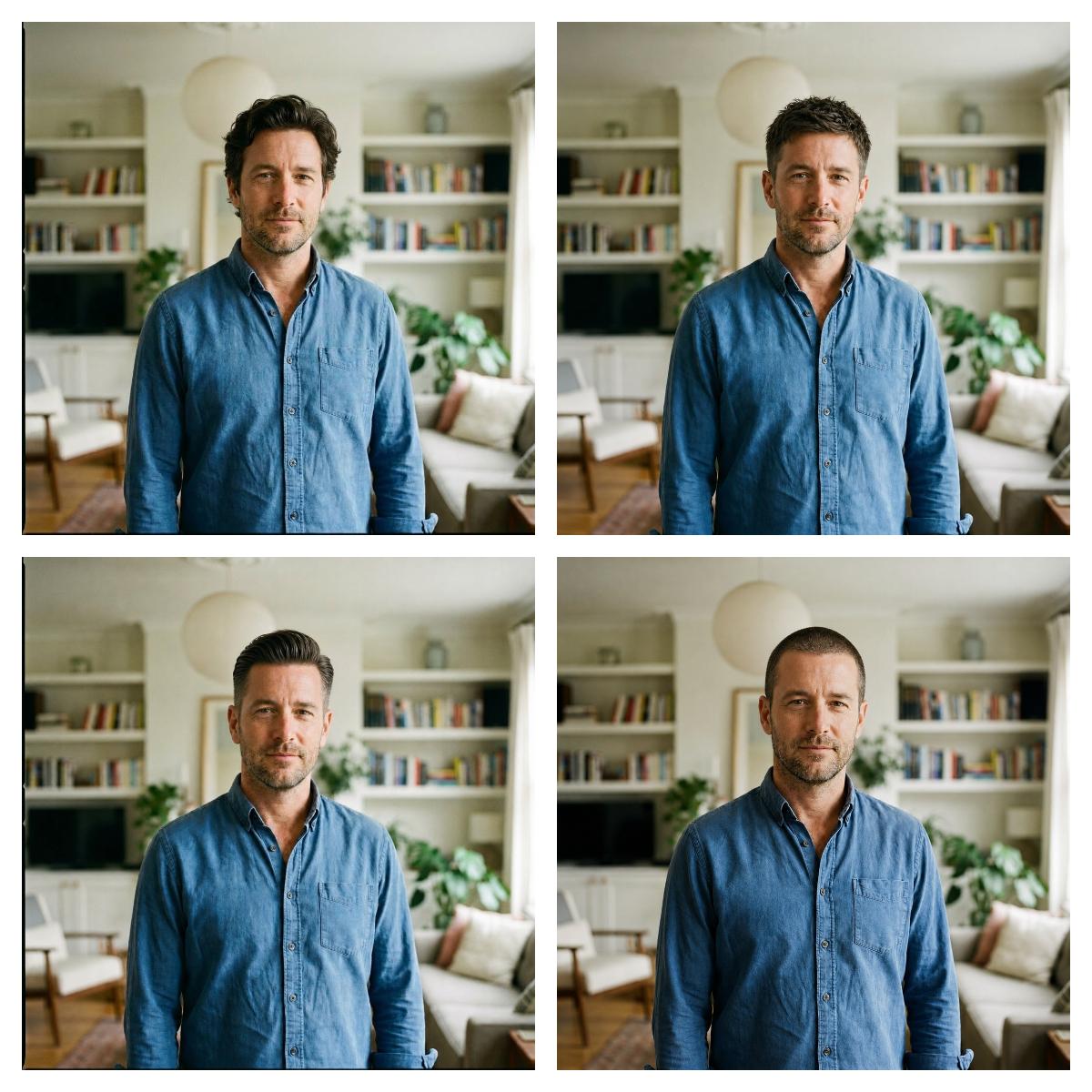 Four Haircut Comparison Grid preview
