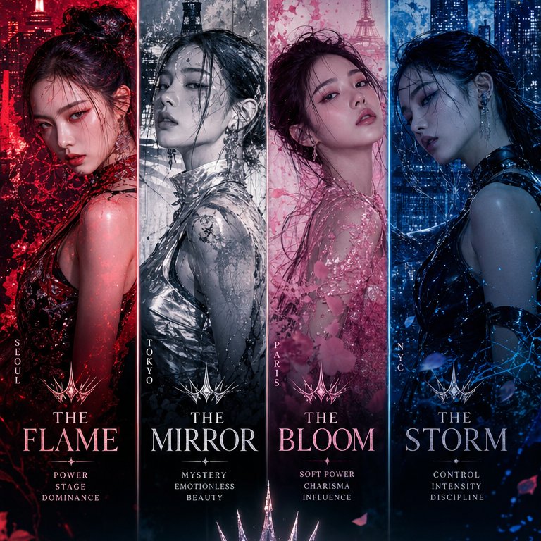 K-Pop Girl Group Comeback Concept - AI image template preview