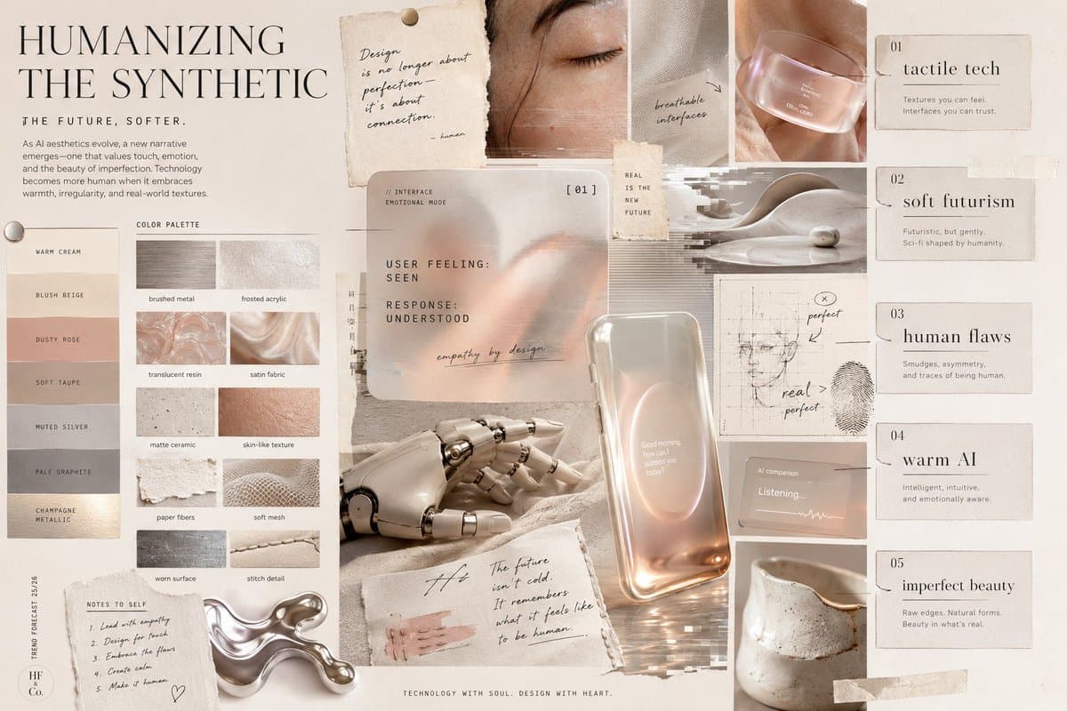Visual Trend Analysis Moodboard - AI image template preview