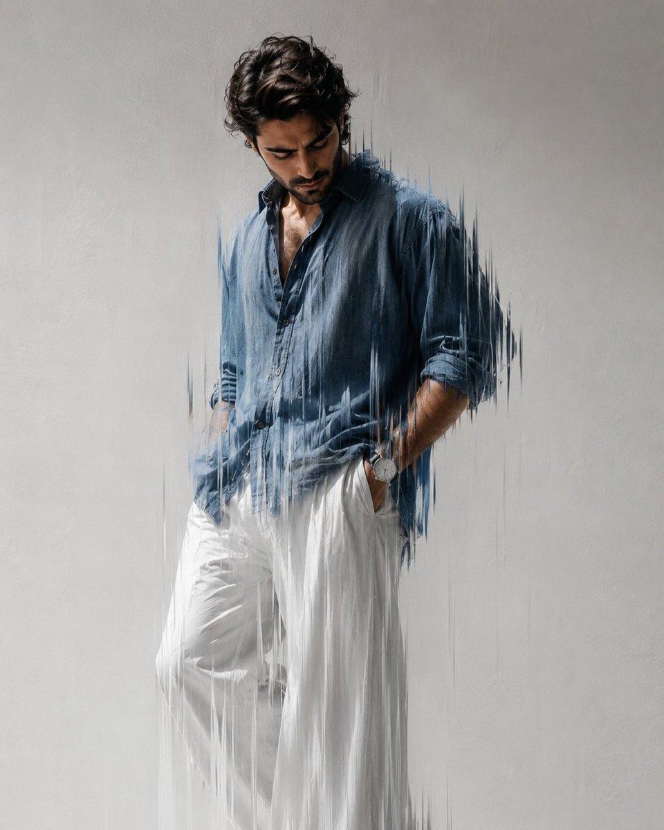 Editorial Fashion Photography with Motion Blur - AI image template preview