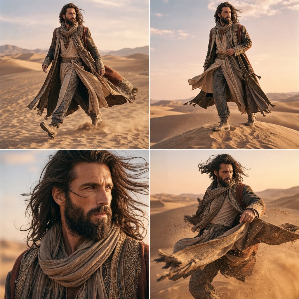 Vogue Desert Fashion Editorial - AI image template preview