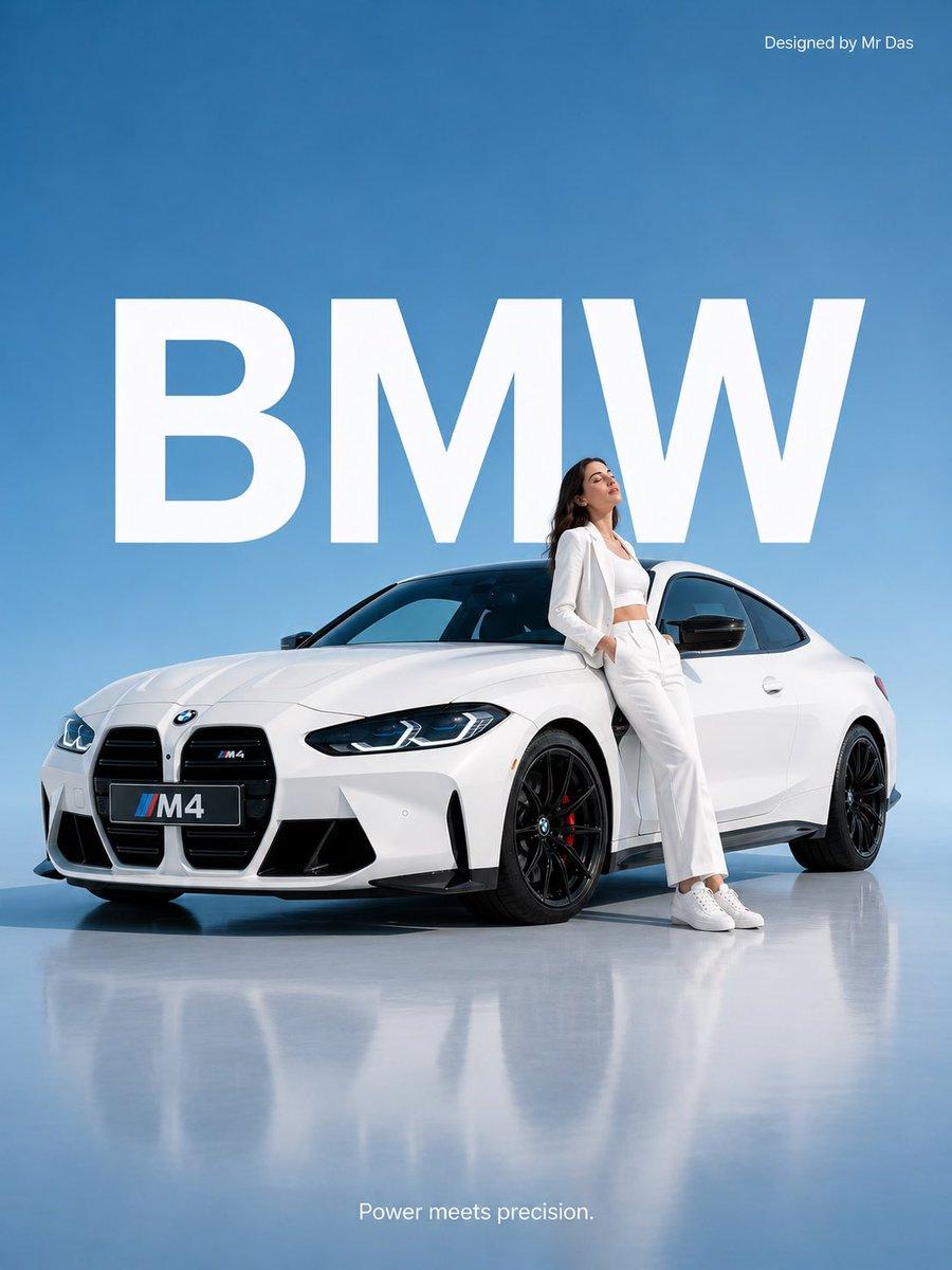 Minimalist BMW Commercial Ad - AI image template preview