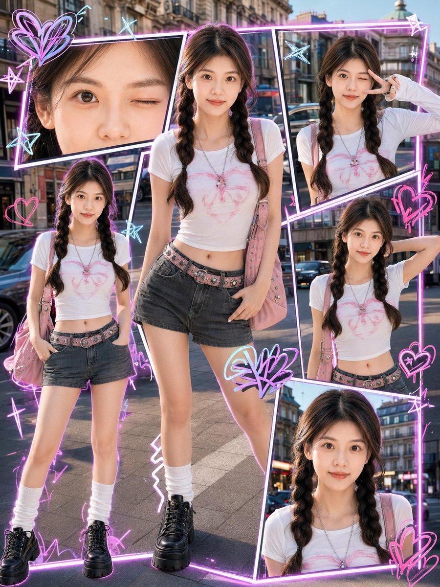 Y2K Street-Fashion Collage - AI image template preview