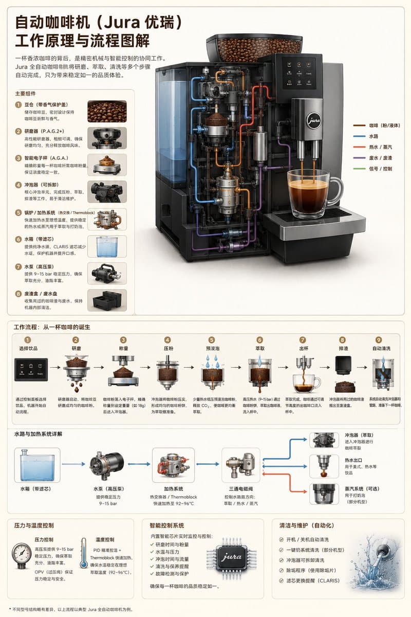 Automatic Coffee Machine Process Infographic preview