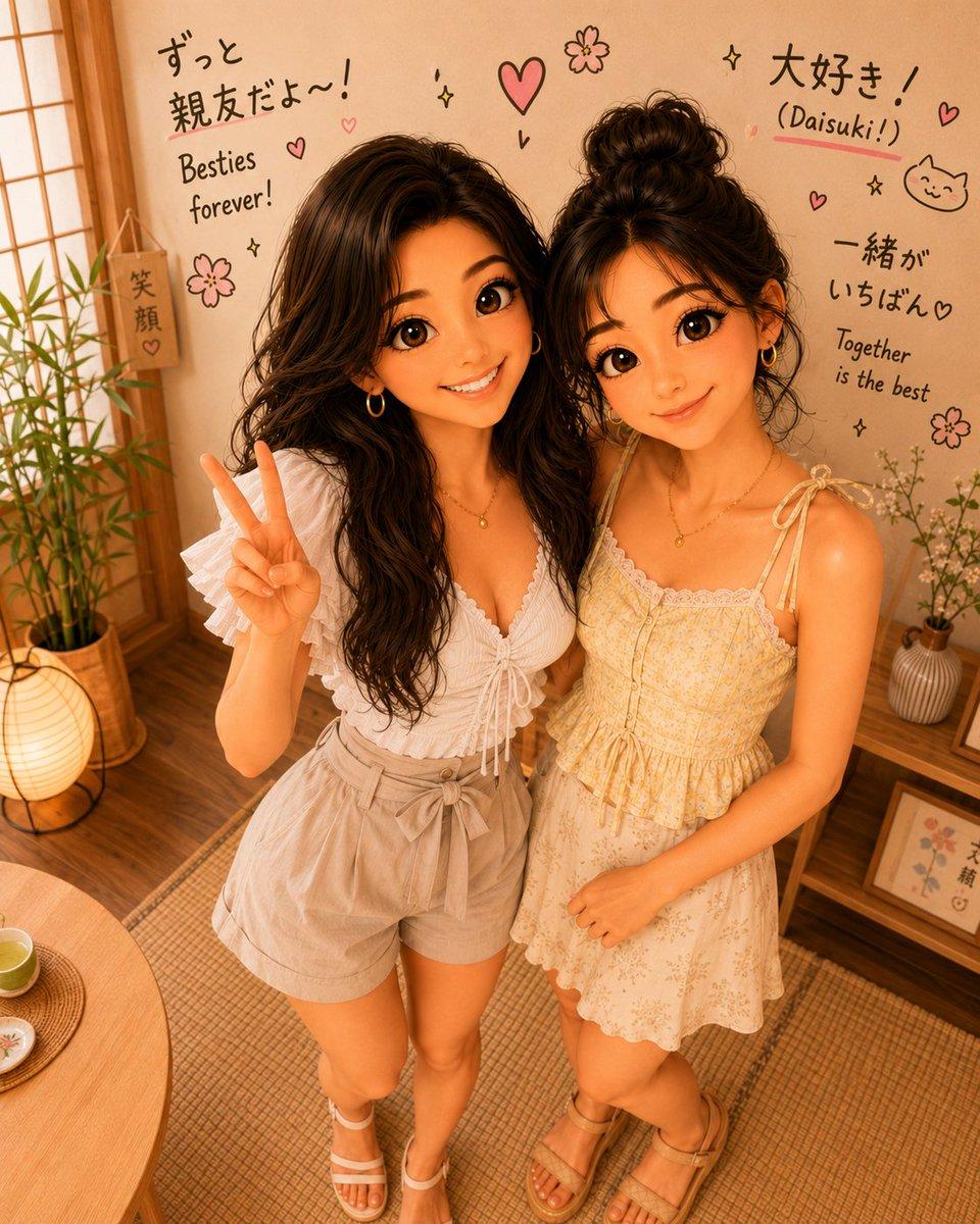 High-Definition Japanese Selfie Portrait - AI image template preview