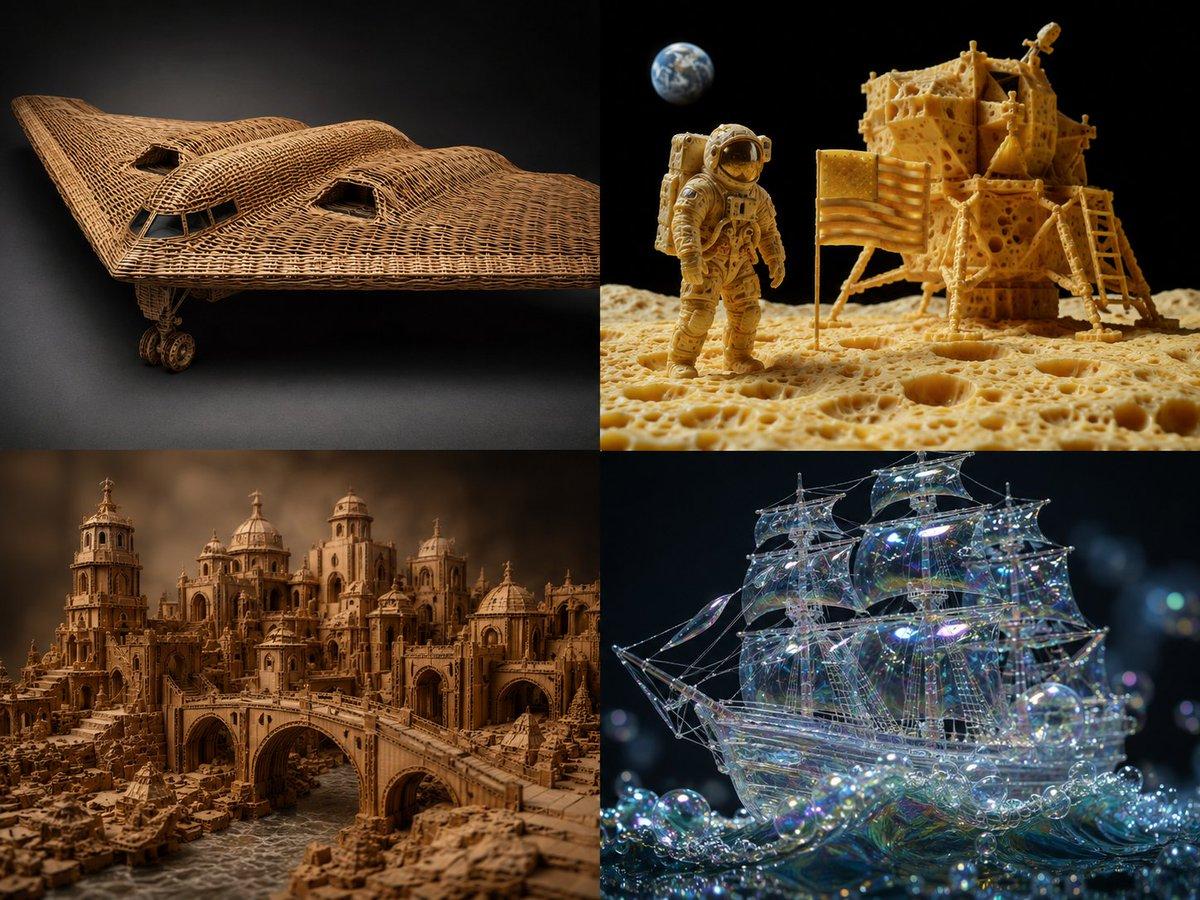 Material Transformation Physics Prompt - AI image template preview