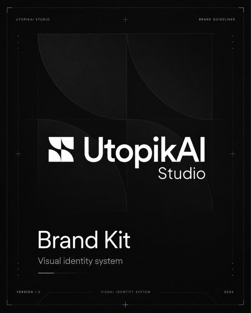 Monochrome AI Studio Brand Kit Cover preview