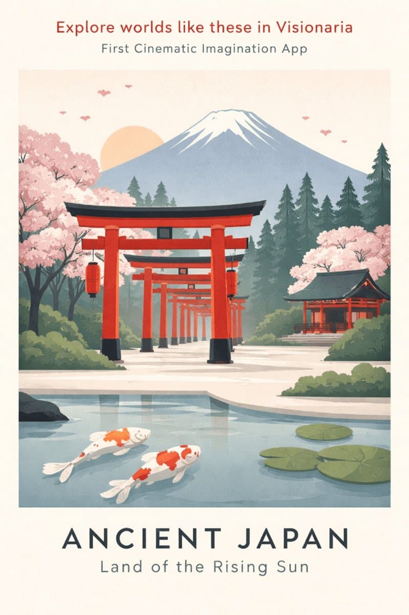 Ancient Japan Travel Poster - AI image template preview