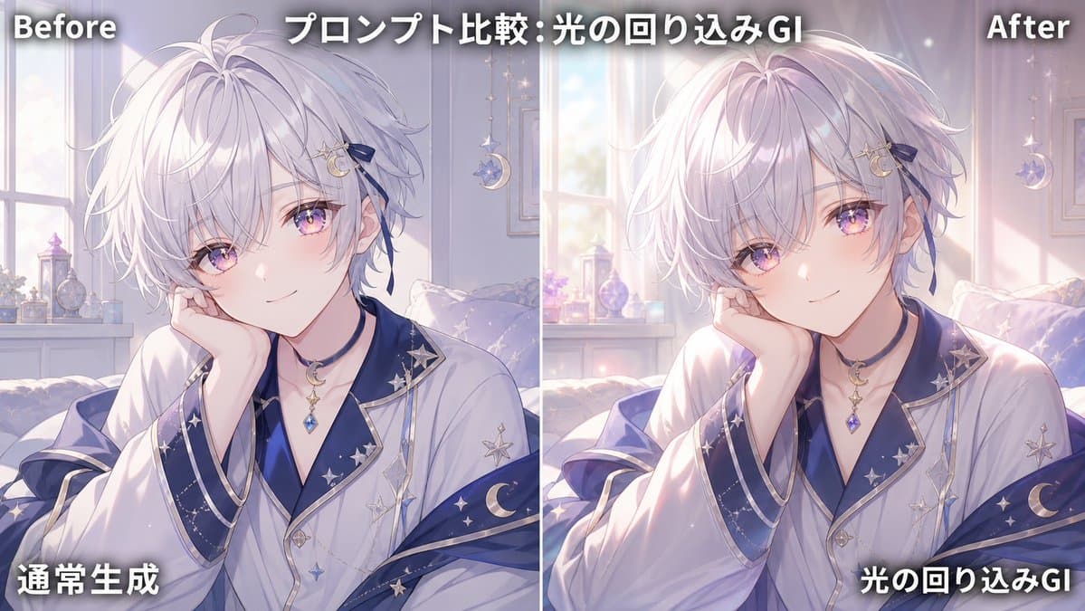 Anime GI Lighting Comparison - AI image template preview