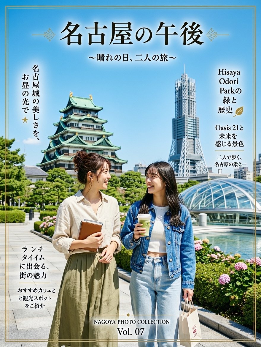 Nagoya Afternoon Travel Poster - AI image template preview