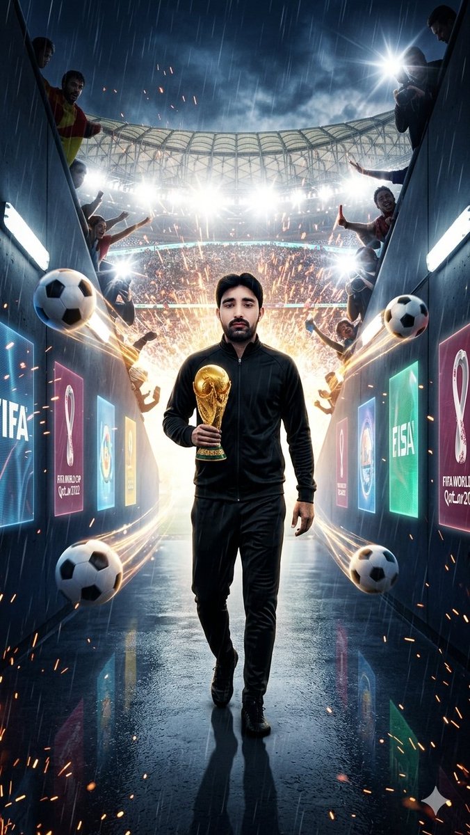World Cup Tunnel Champion - AI image template preview