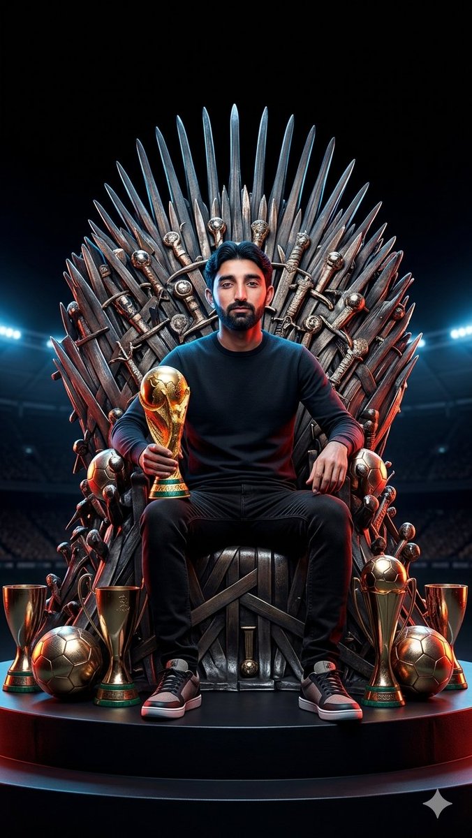 World Cup Throne Portrait - AI image template preview